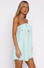 She's So Pretty Strapless Mini Dress Ice Blue