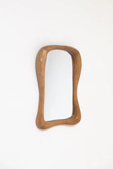 SWISS. SMOOTH CARVED ANTHROPOSOPHIC MIRROR. C. 1930