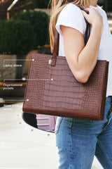 BEIS 'The Work Tote in Maple Croc
