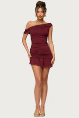Gesibelle Off Shoulder Mesh Mini Dress