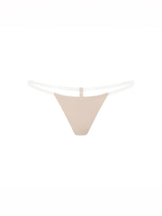 Seamless Clear Strap G-String Nude