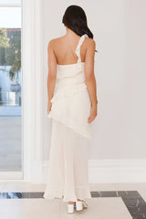 Out Late Look Great One Shoulder Maxi Dress Yellow