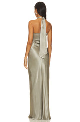 Ruffled Strapless Long Dress