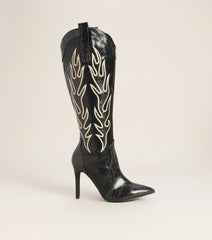Front Row Flame Western Stiletto Boots