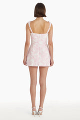 Bethany Skort Romper in Toile Brocade