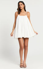 Marites Mini Dress - Bubble Mini Dress in White