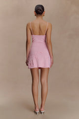 Brullo Embroidery Knit Mini Dress - Baby Pink