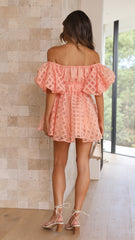 Malery Mini Dress - Peach