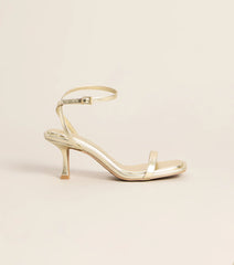 Silver Lining Strappy Kitten Heels