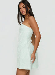 Heaven Sent Strapless Mini Dress Mint