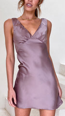 Taylor Mini Dress - Mushroom