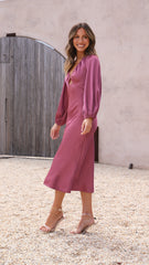 Cleo Midi Dress - Plum