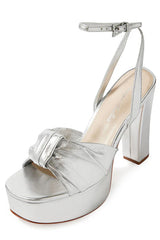Kris Metallic Leather Platform