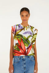 Sand Florart Tshirt Blouse