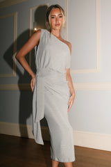 Santiago Off Shoulder Midi Dress - Sage