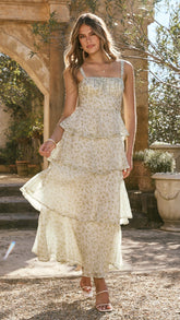 Page Maxi Dress - Green Floral