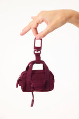 BEIS 'The Sport Duffle Charm in Burgundy