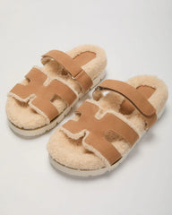 Adelene Sherpa Lined H-Strap Sandal