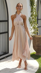 Miami Midi Dress - Champagne