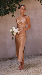 Monte Midi Dress - Latte