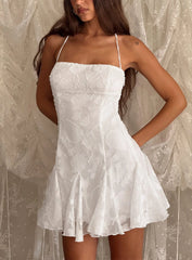 Delamere Mini Dress White Burnout