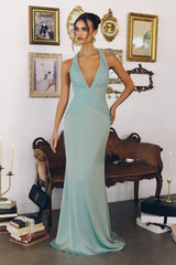 Tessa Gown - Mermaid Halter Satin Gown