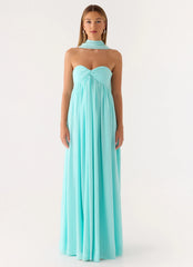 Celestino Scarf Maxi Dress - Aqua