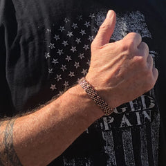 The Rogue by HPSilver - Men's Copper Hand Woven Bracelet - 4025