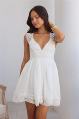 Beautiful Beginnings Mini Dress White