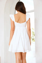 Sunlit Drift Mini Dress White