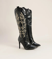 Front Row Flame Western Stiletto Boots