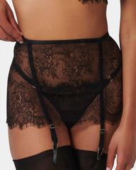 Camelia Skirt Suspender Black