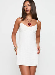 Jaye Mini Dress White Broderie