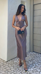 Amber Maxi Dress - Mushroom