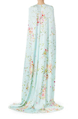 Floor Length Floral Cape