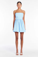Oscar Attention Snatch Mini Dress Powder Blue