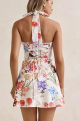 Wildflowers Halter Mini Dress Multi