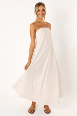 Soph Strapless Maxi Dress - White