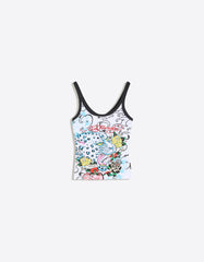 ED HARDY X BERSHKA print vest top