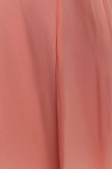 Soleil Knit And Mesh Halter Maxi Dress - Coral