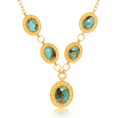 Island Hopping Statement Necklace - Turquoise