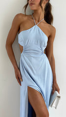 Layla Midi Dress - Blue