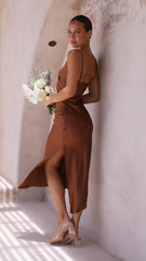 Monte Midi Dress - Brown