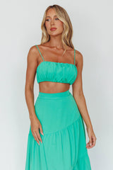 Bondi Gathered Crop Top Apple