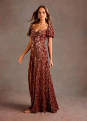 Alba Rosewood Maxi Dress