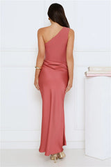 Starlit Darling Satin Maxi Dress Pink