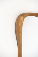 SWISS. SMOOTH CARVED ANTHROPOSOPHIC MIRROR. C. 1930