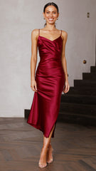 Monte Midi Dress - Wine