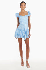 Fun Party Girl Mini Dress Blue