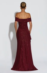 Joyce Maxi Dress - Wine Sparkle